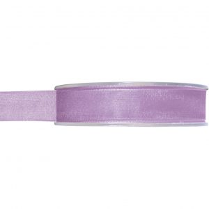 1x Hobby/decoratie lila organza sierlinten 1,5 cm/15 mm x 20 meter