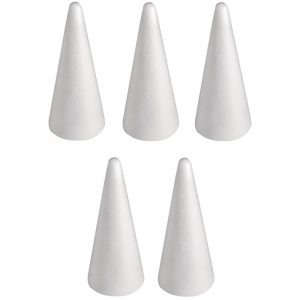 5x Beschilderbare kegel van piepschuim