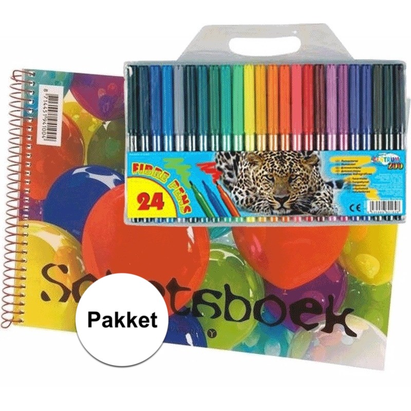 A4 schetsboeken met stiften
