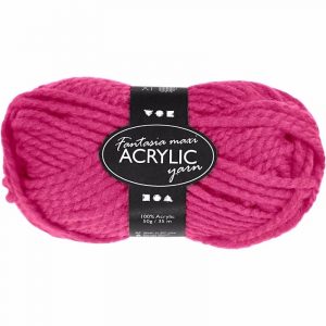 Roze maxi acryl wol/garen 35 meter