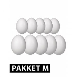 Piepschuim eieren pakket 10x medium formaat