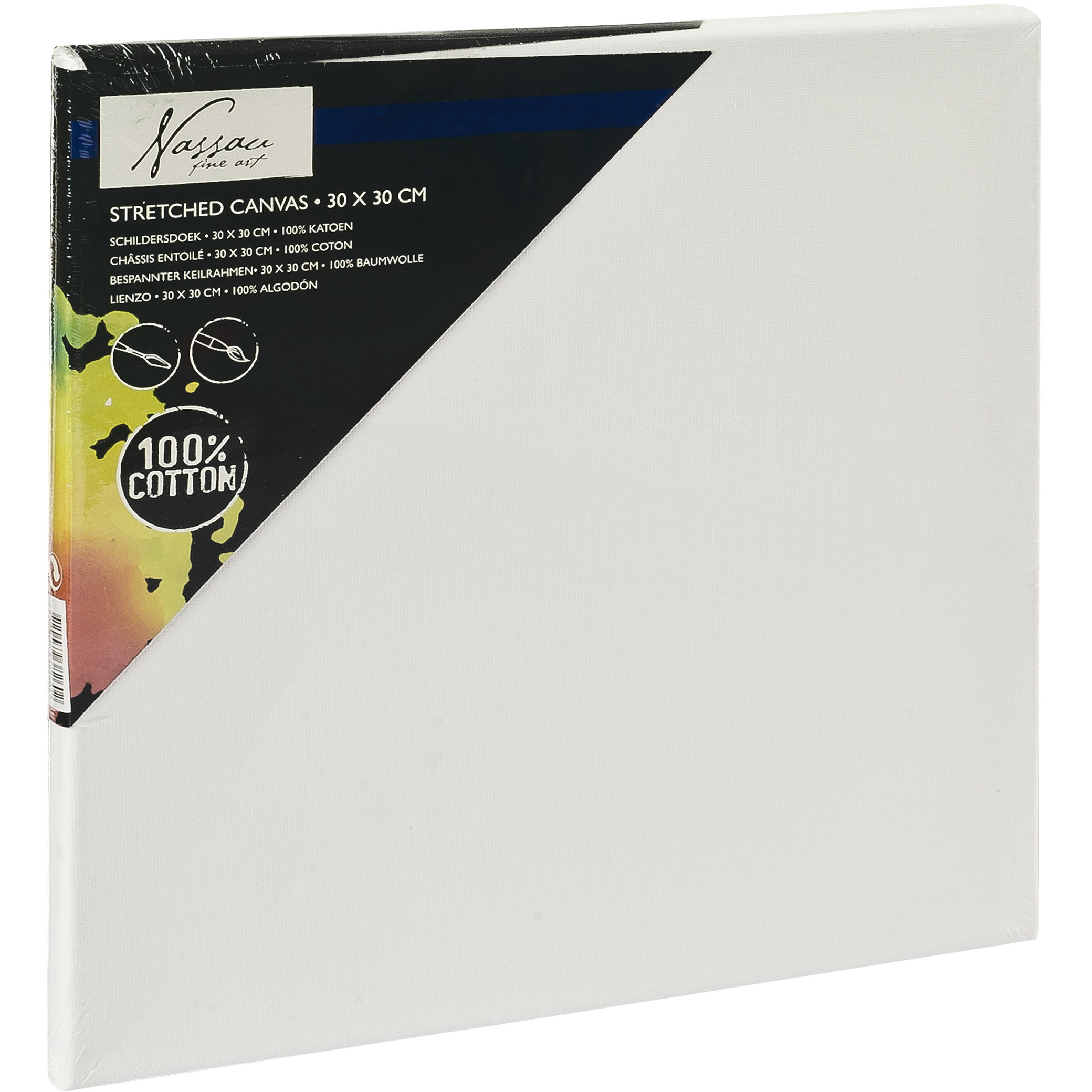 Canvas schildersdoek 30 x 30 cm voor hobby verven/schilderen
