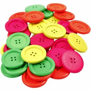Neon hobby knopen van hout