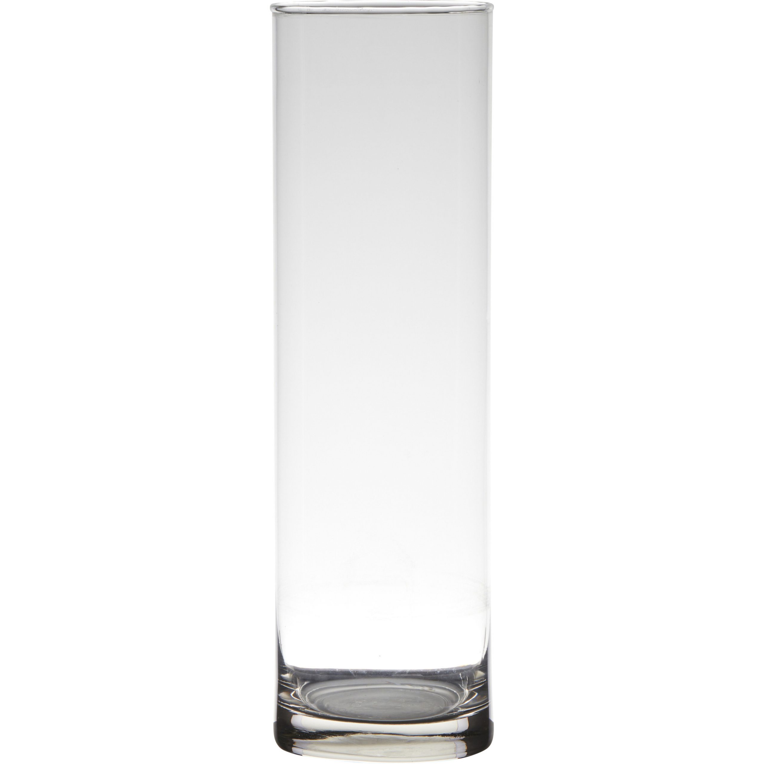 Transparante home-basics cylinder vaas/vazen van glas 30 x 9 cm
