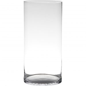 Transparante home-basics cylinder vaas/vazen van glas 40 x 19 cm