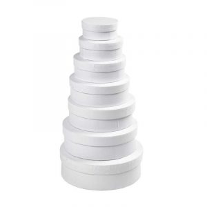 2x stuks ronde witte hobby opslag doos/dozen 16,5 cm