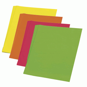 5x Fluor kleur karton oranje 48 x 68 cm