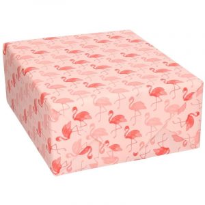 3x Inpakpapier/cadeaupapier roze flamingos print 200 x 70 cm