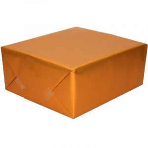2x Luxe inpakpapier/cadeaupapier oranje zijdeglans 150 x 70 cm