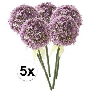 5 x Lila sierui 70 cm kunstplant steelbloem