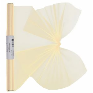 3x Creme organza op rol 40 x 200 cm