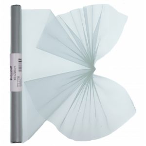 3x Zilveren organza op rol 40 x 200 cm