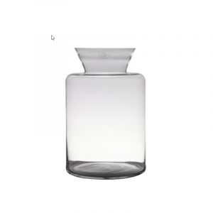 Transparante luxe grote vaas/vazen van glas 37 x 24 cm