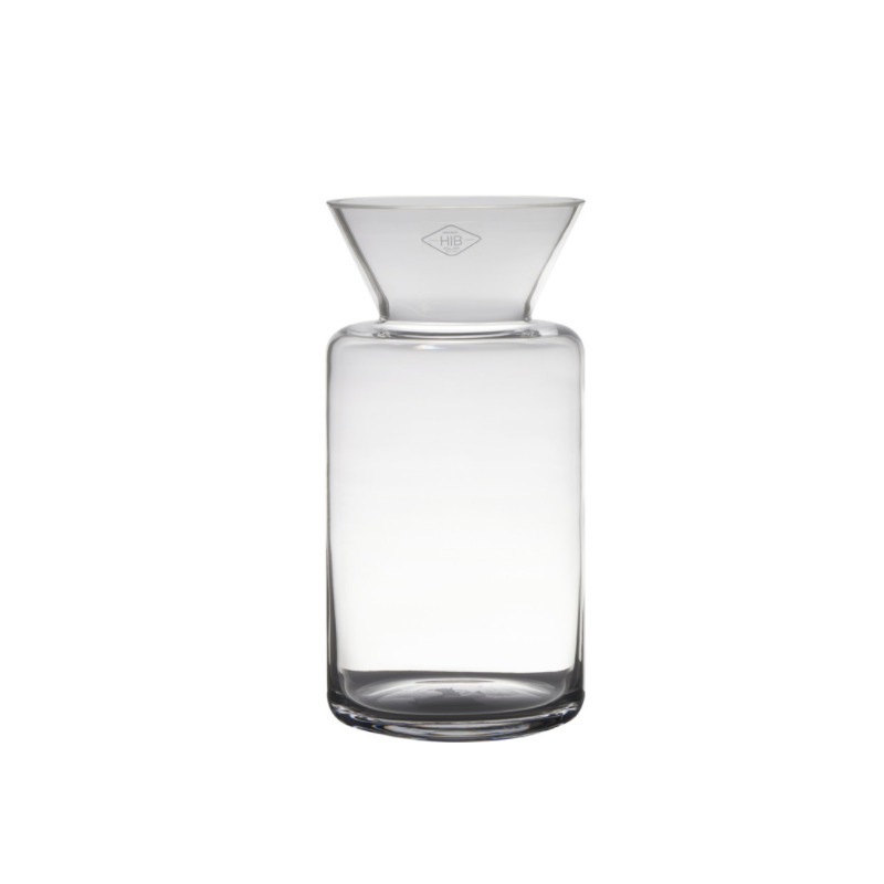 Transparante luxe vaas/vazen van glas 30 x 15 cm