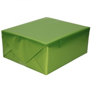 3x Luxe inpakpapier/cadeaupapier groen zijdeglans 150 x 70 cm