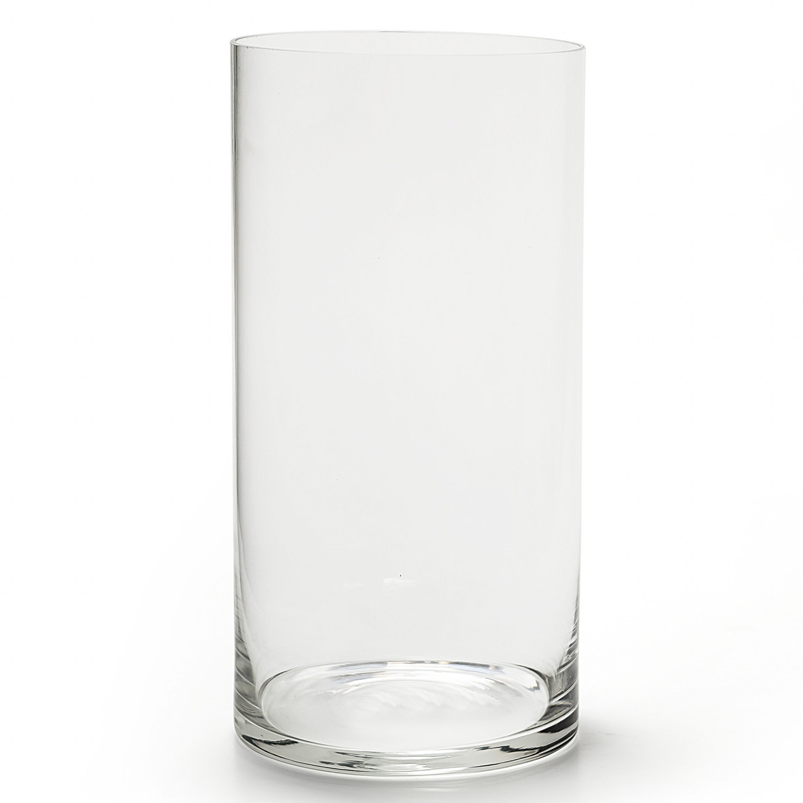 Transparante cilinder vaas/vazen van glas 15 x 30 cm