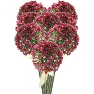 8 x Roze/rode sierui 70 cm kunstplant steelbloem