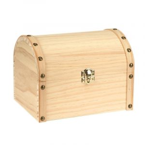 Houten kistje ronde deksel 20 x 15 cm hobby/knutselmateriaal