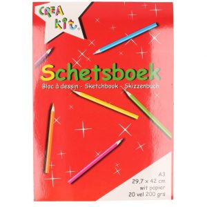 A5 schetsboeken/tekenboeken wit papier 50 vellen