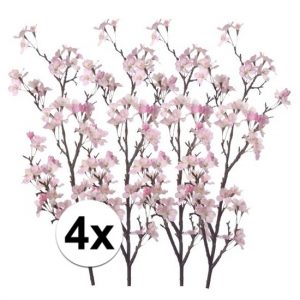 4 Kunst appelbloesemtakken roze 104 cm