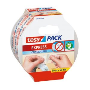 1x Tesa dozen afsluit tape transparant afscheurbaar 50 mtr x 50 mm
