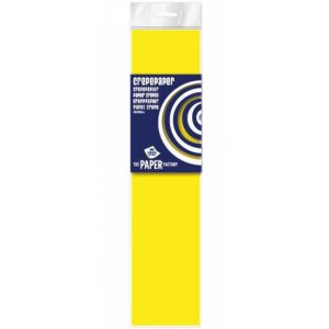 Knutsel crepe vouw papier neon geel 250 x 50 cm