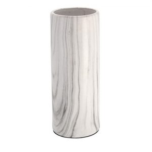 Bloemvaas van marmer-look keramiek 9 x 25 cm
