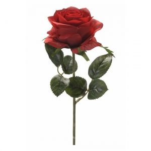 Rode roos kunstbloem 45 cm