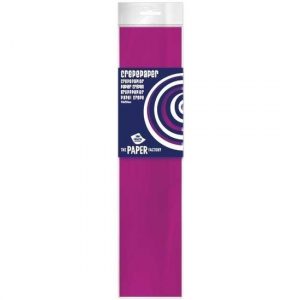Knutsel crepe vouw papier fuchsia roze 250 x 50 cm