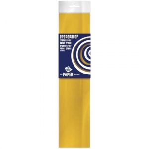 Knutsel crepe vouw papier oker geel 250 x 50 cm