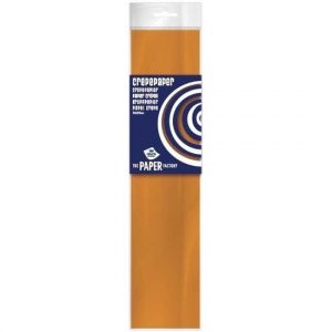 Knutsel crepe vouw papier oranje 250 x 50 cm