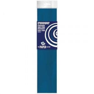 Knutsel crepe vouw papier petrol blauw 250 x 50 cm