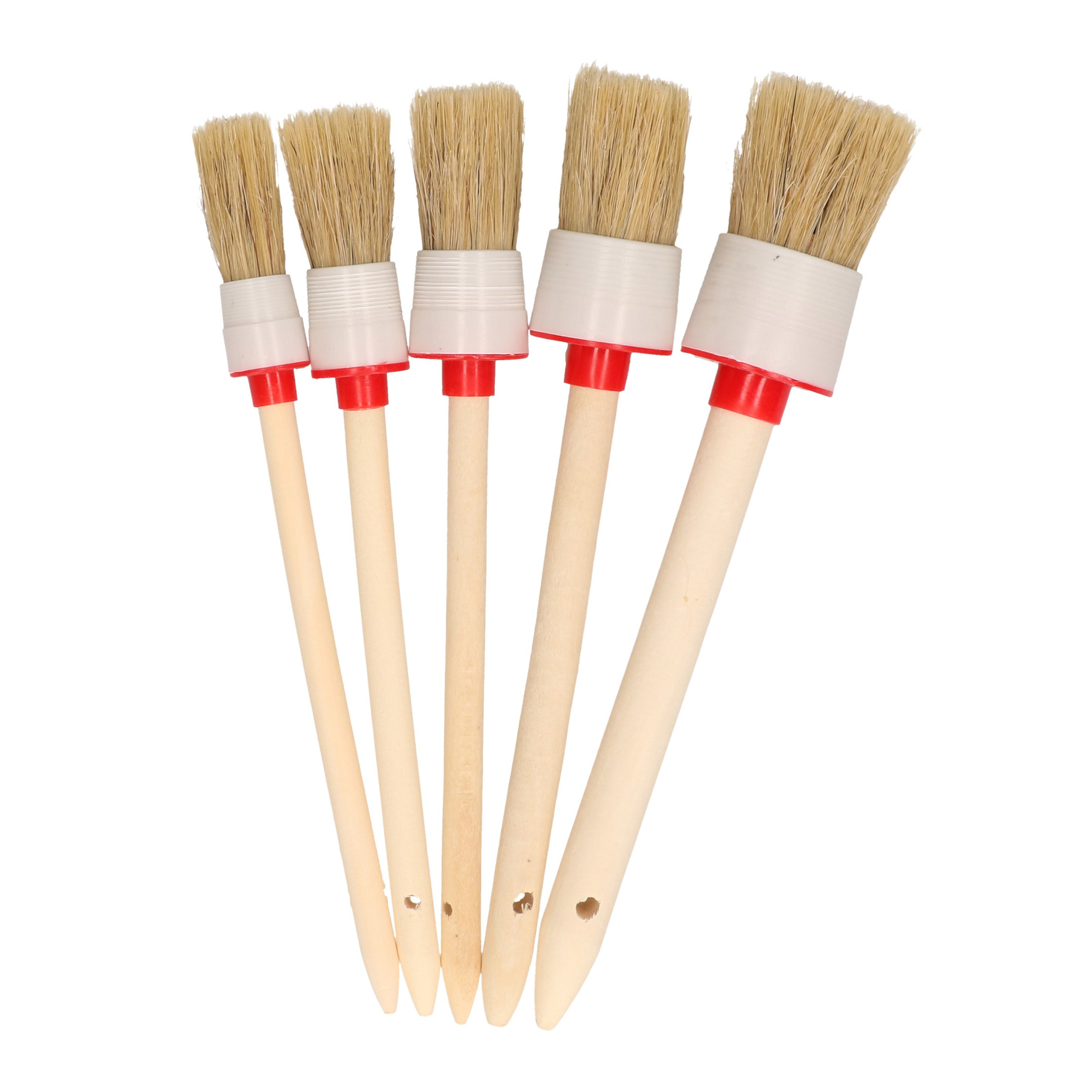 Set ronde wegwerpkwasten 5-delig - Afbeelding 2
