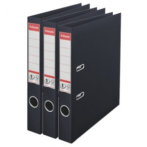 Set van 8x stuks opberg ordners zwart A4 50 mm
