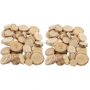2x Hout mix boomstammetjes 600 gram