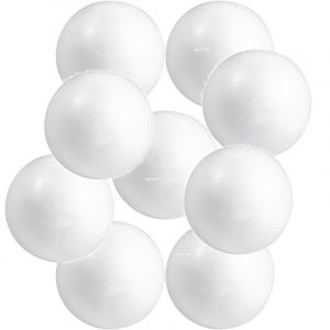 Set van 60x stuks beschilderbare piepschuim ballen/bollen van 3 cm