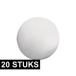 20x Beschilderbare ballen/bollen van piepschuim