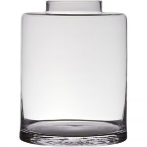 Transparante luxe vaas/vazen van glas 25 x 19 cm