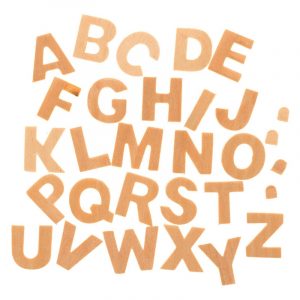 26x Houten letters om te schilderen 2,5 cm