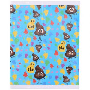 6x stuks A5 drol emoji blauwe schriften met lijntjes