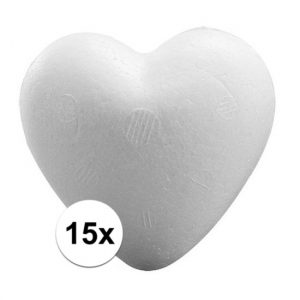 15x Styrofoam harten 9 cm