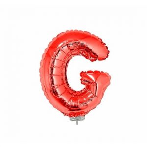 Opblaasbare letter ballon G rood 41 cm