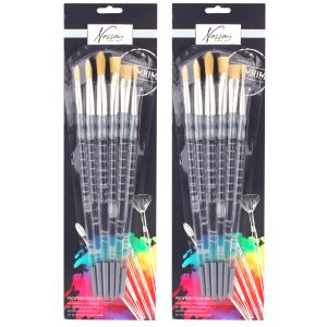 12x Kwasten/penselen set transparant