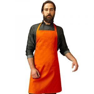 Oranje barbeque schort