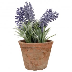 Kunstplant lavendel in terracotta pot 15 cm