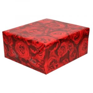 Geschenkpapier rode rozen opdruk 70 x 200 cm