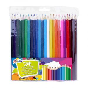 Set van 24x kleurpotloden knutselbenodigdheden