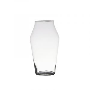 Transparante home-basics vaas/vazen van glas 25 x 16 cm