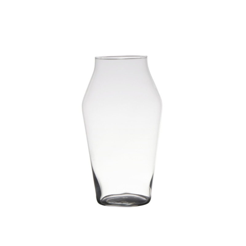 Transparante home-basics vaas/vazen van glas 25 x 16 cm
