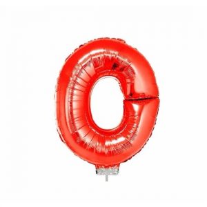 Opblaasbare letter ballon O rood 41 cm